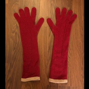 LE POMMIER Long Knit Gloves